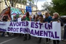 Demonstration gegen Angriffe auf das Recht auf Abtreibung